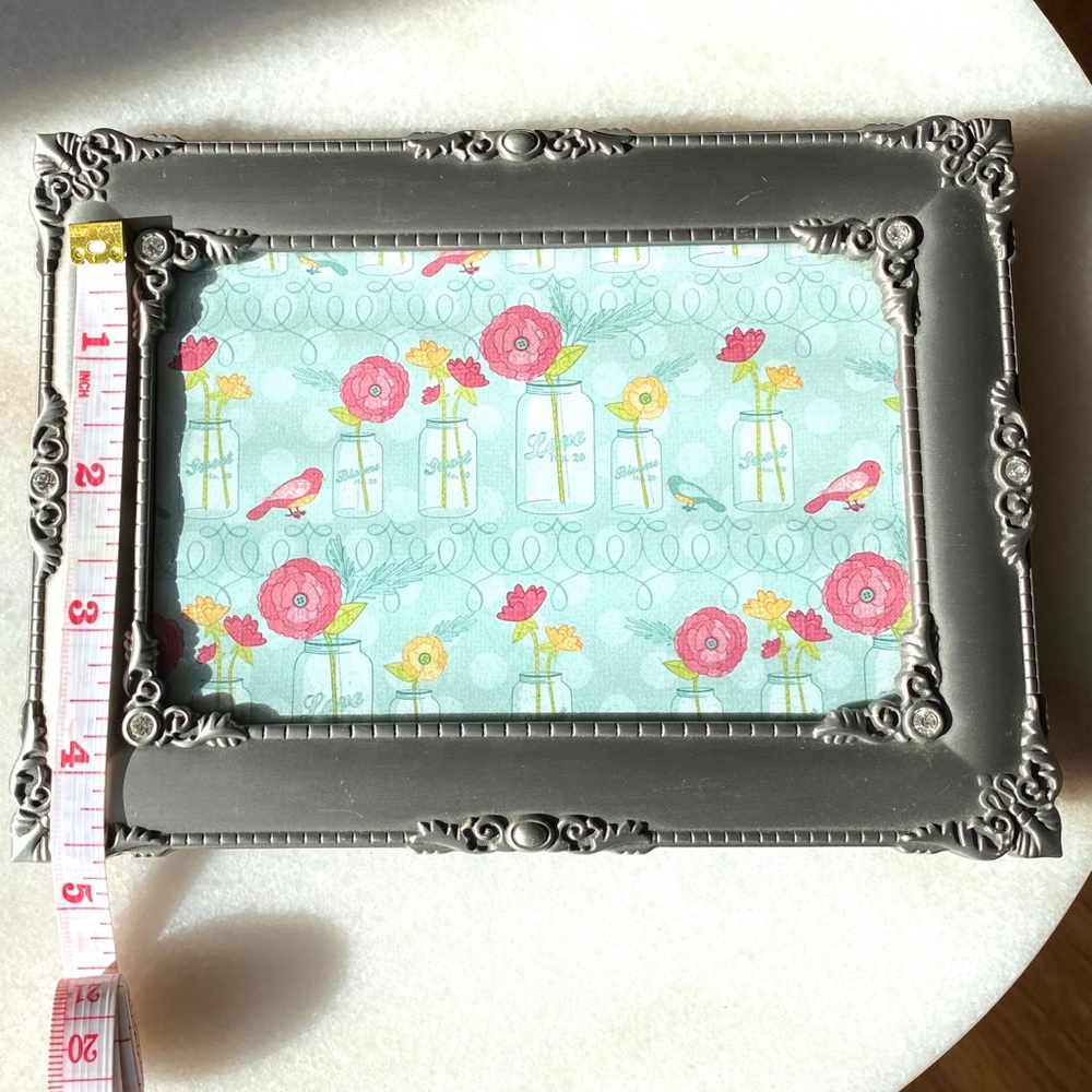 Silver & Rhinestone Picture Frame - Picture 6 of 9
